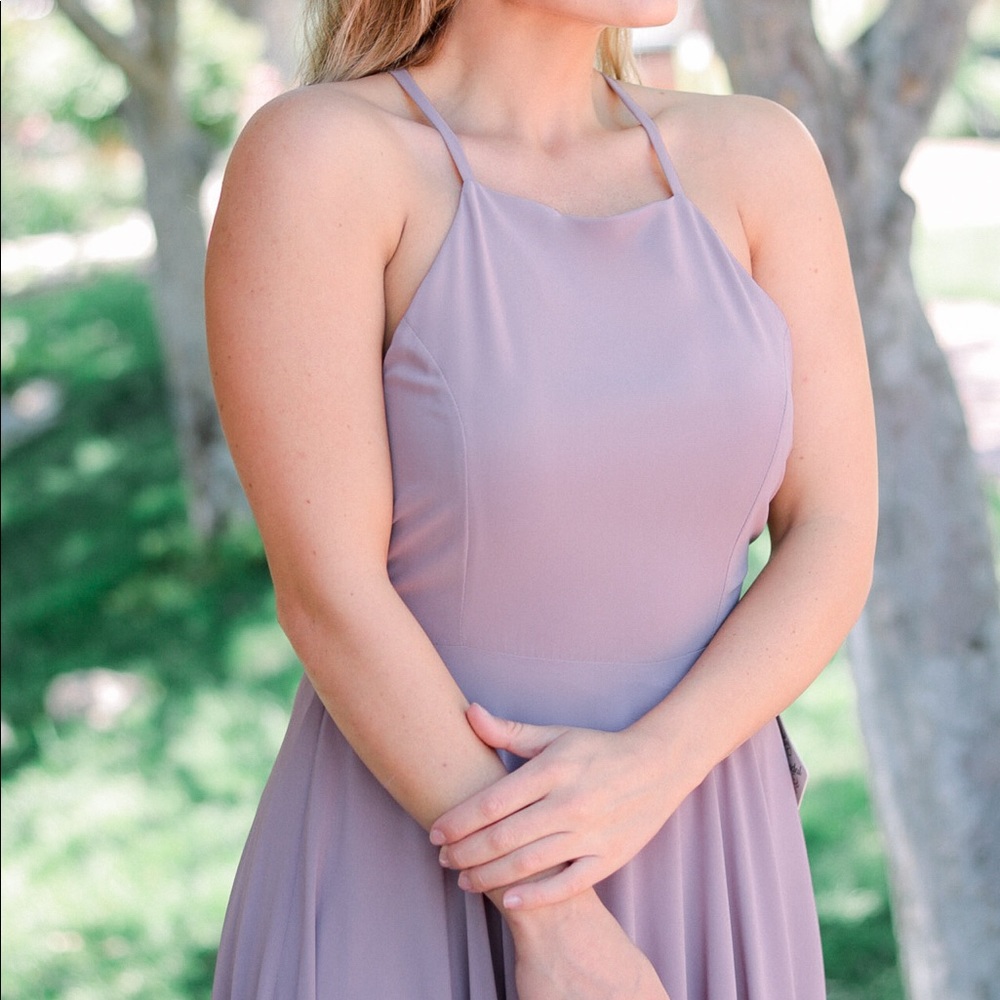 Criss-cross Back Dress || Mauve
